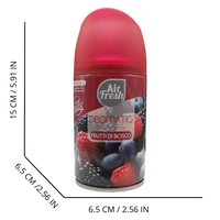 AIR FRESH Ricarica Spray Compatibile con gli Erogatori Automatici, Ideato per Donare ai Tuoi Ambienti un Piacevole Profumo, 250ml, Disponibile in Diverse Fragranze (Frutti di Bosco)
