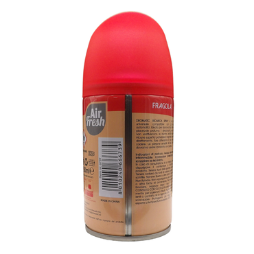 AIR FRESH Ricarica Spray Compatibile con gli Erogatori Automatici, Ideato per Donare ai Tuoi Ambienti un Piacevole Profumo, 250ml, Disponibile in Diverse Fragranze (Fragola)