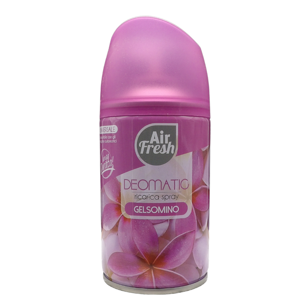 AIR FRESH Ricarica Spray Compatibile con gli Erogatori Automatici, Ideato per Donare ai Tuoi Ambienti un Piacevole Profumo, 250ml, Disponibile in Diverse Fragranze (Gelsomino)