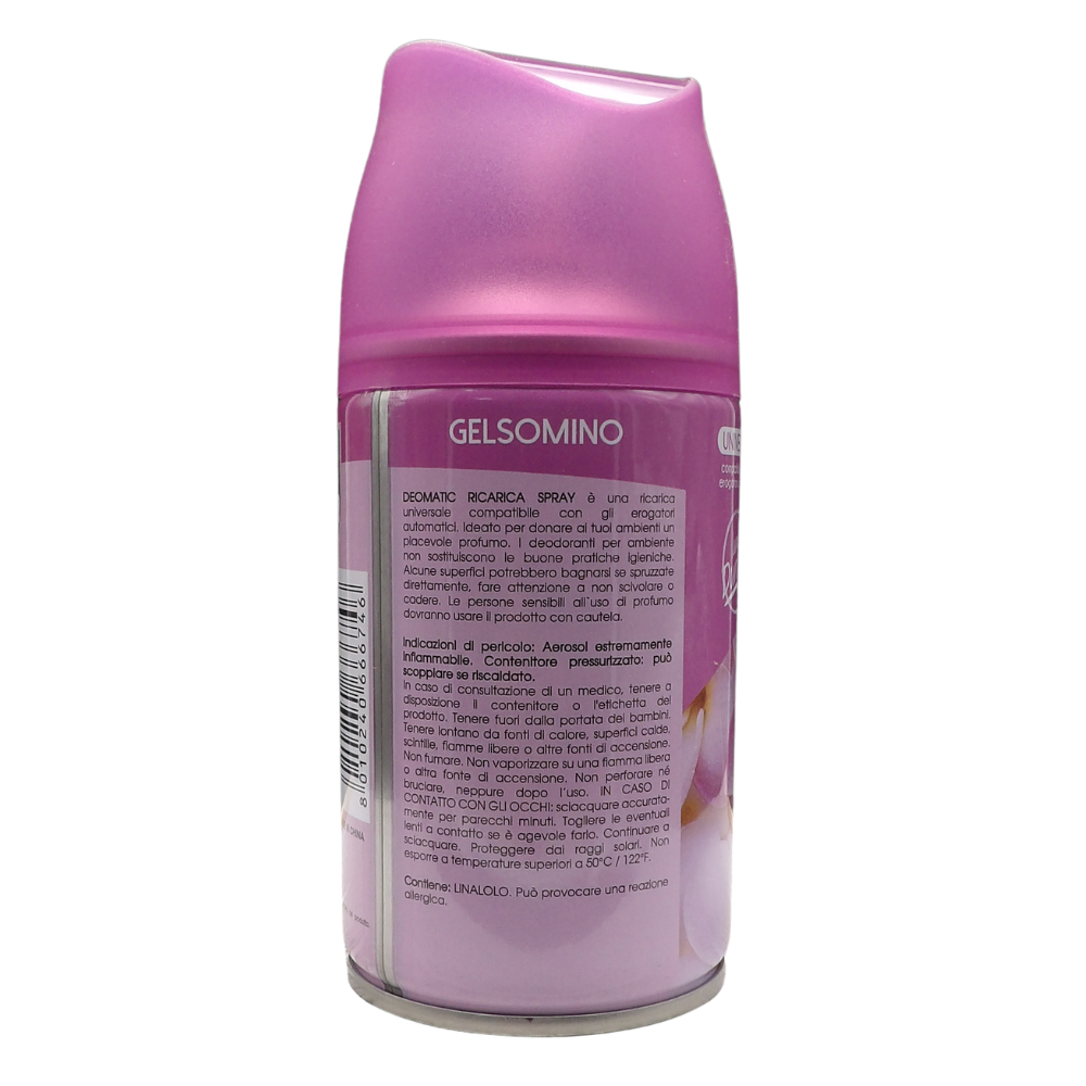 AIR FRESH Ricarica Spray Compatibile con gli Erogatori Automatici, Ideato per Donare ai Tuoi Ambienti un Piacevole Profumo, 250ml, Disponibile in Diverse Fragranze (Gelsomino)