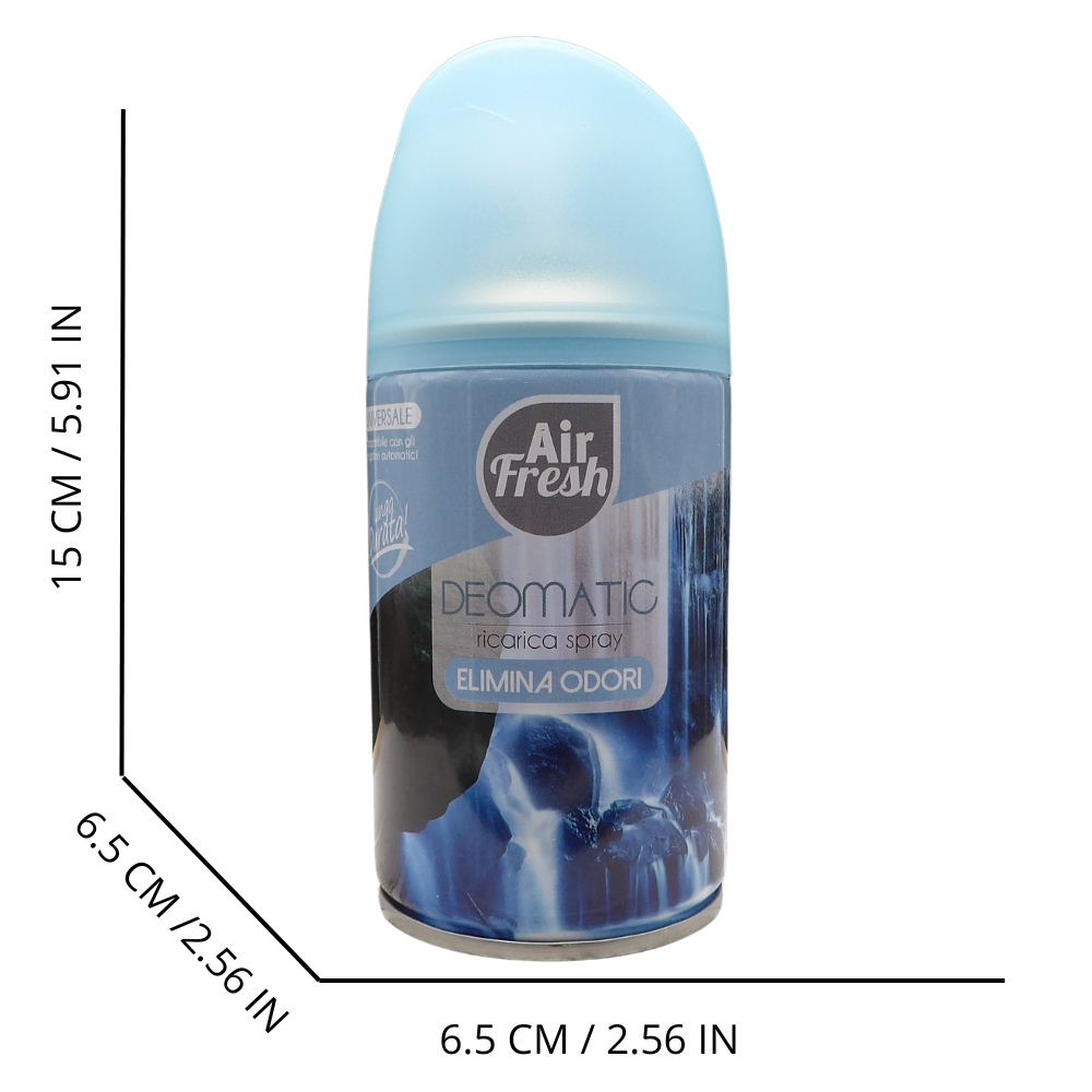 AIR FRESH Ricarica Spray Compatibile con gli Erogatori Automatici, Ideato per Donare ai Tuoi Ambienti un Piacevole Profumo, 250ml, Disponibile in Diverse Fragranze (Elimina Odori)