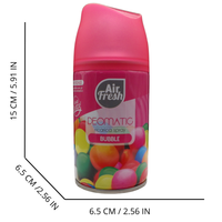 AIR FRESH Ricarica Spray Compatibile con gli Erogatori Automatici, Ideato per Donare ai Tuoi Ambienti un Piacevole Profumo, 250ml, Disponibile in Diverse Fragranze (Bubble)