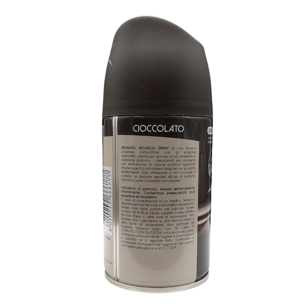 AIR FRESH Ricarica Spray Compatibile con gli Erogatori Automatici, Ideato per Donare ai Tuoi Ambienti un Piacevole Profumo, 250ml, Disponibile in Diverse Fragranze (Cioccolato)