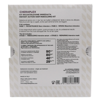 DIEGO DELLA PALMA  "Cheraplex Kit Ricostruzione Immediata"Si tratta di un sistema d'azione d'urto in due fasi, composto da due fiale monodose da 15 ml, per un totale di M15X2.