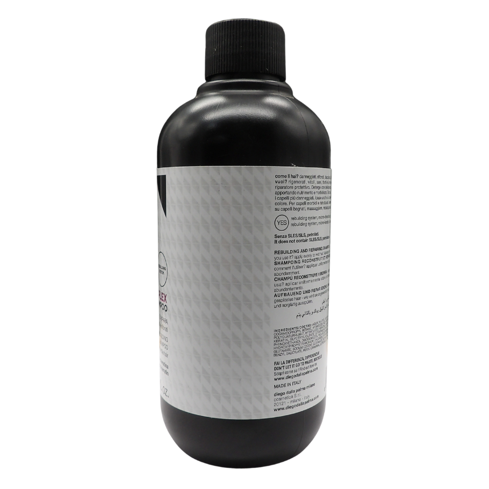 DIEGO DALLA PALMA : SHAMPOO Cheraplex è un trattamento professionale riparatore e protettivo specificamente formulato per capelli danneggiati, sfibrati e trattati, inclusi quelli colorati.