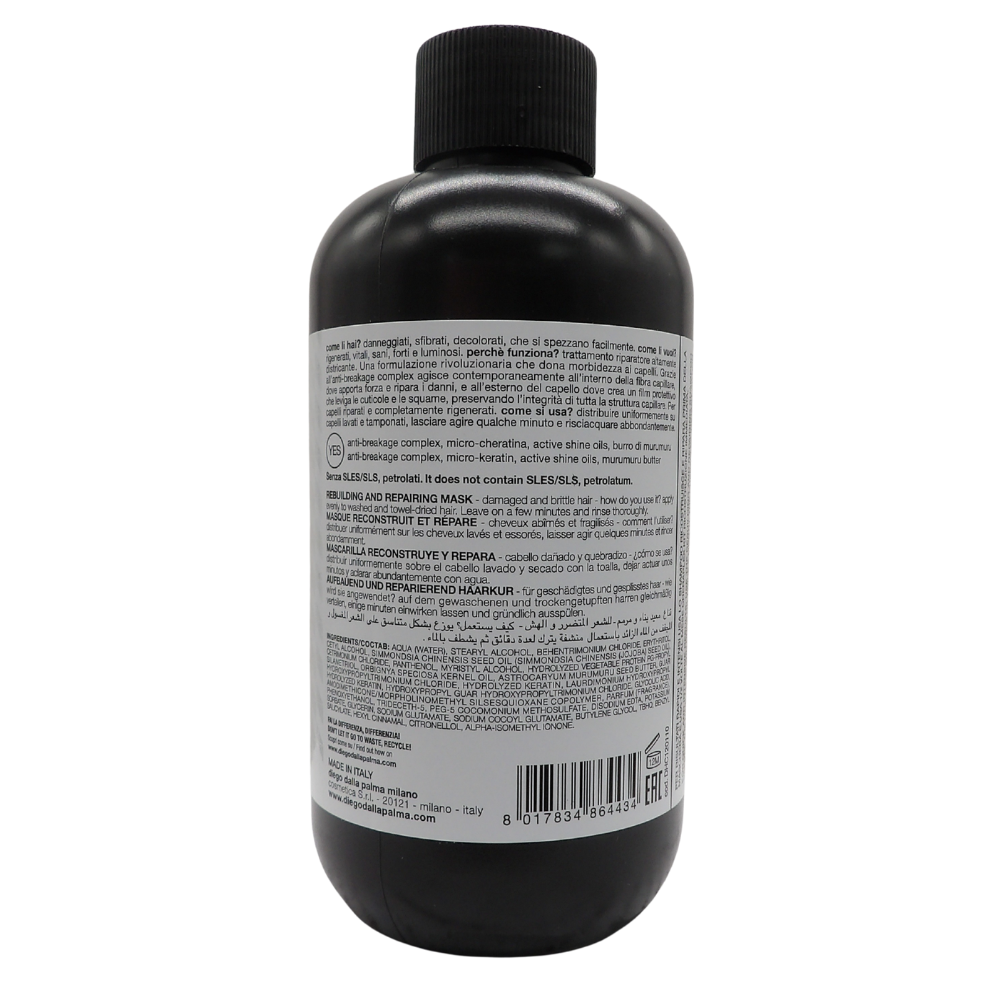 DIEGO DALLA PALMA "Cheraplex Maschera Ricostruttiva e Riparatrice"Ripara e rinforza i capelli danneggiati e sfibrati. 200ml.