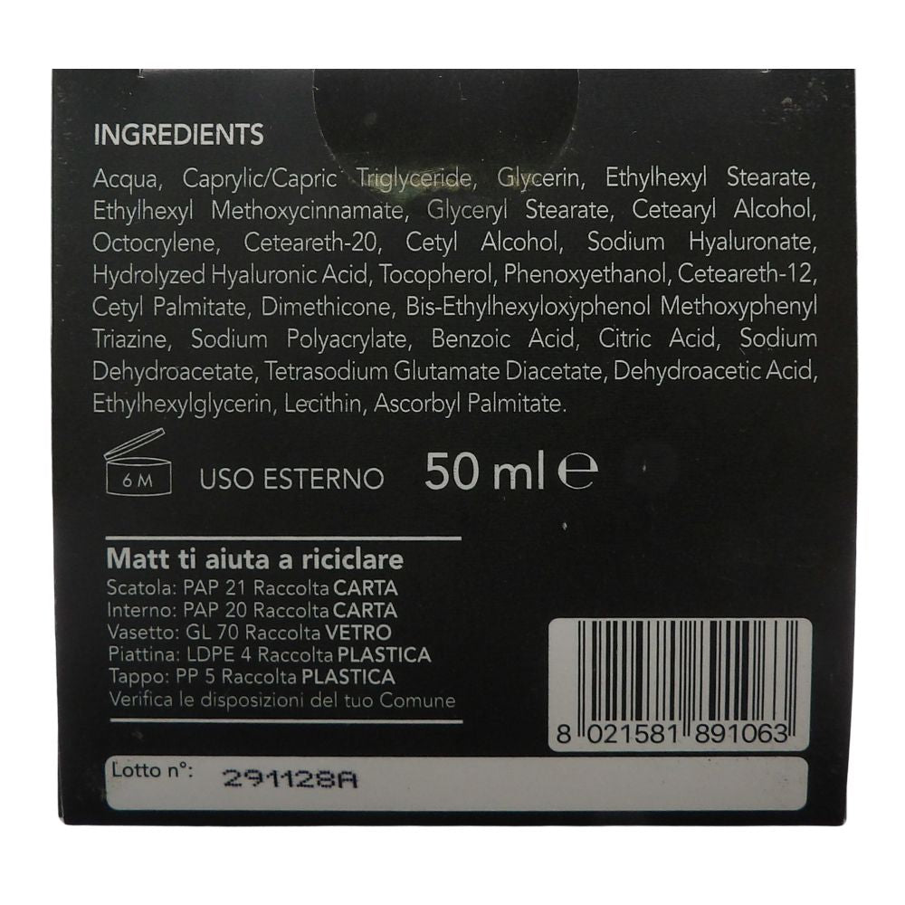 MATT, AGEACTIV Hyaluron Filler, Crema Viso e Collo, con Acido Ialuronico Puro e Filtri Solari SPF 15, Tripla Idratazione, Rigenera e Rimodella la Pelle, Protegge dai Raggi Solari, Senza Profumo, 50 ml
