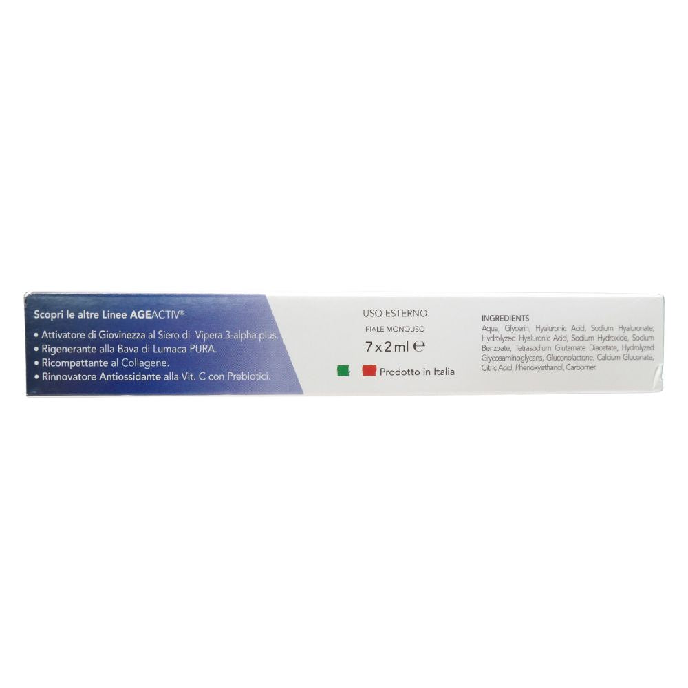 MATT, Trattamento Urto Rimpolpante Viso Acido Ialuronico PURO 4P, Idrata e Rende la Pelle Elastica e Luminosa, Applicazione di 7 Giorni, Confezione da 7 Fiale da 2 ml