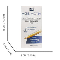 MATT, Trattamento Urto Rimpolpante Viso Acido Ialuronico PURO 4P, Idrata e Rende la Pelle Elastica e Luminosa, Applicazione di 7 Giorni, Confezione da 7 Fiale da 2 ml