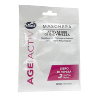 MATT, Maschera Age-Activ Viso Monouso In Tessuto ATTIVATORE DI GIOVINEZZA, Pratica Senza Risciacquo. Con Siero Di Vipera (3 APLHA PLUS), 17 ml