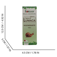 FORSAN, Siero BAVA DI LUMACA Rigenerante Viso, Ricca Di Sostanze Nutritive Ed Antiossidanti. Rigenera La Pelle Ed Aiuta a Rallentare Il Processo Di Invecchiamento 30ml