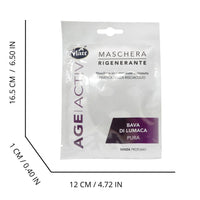 MATT, Maschera Viso Monouso In Tessuto, Rigenerante, AGE ACTIV, Bava Di Lumaca Pura, senza profumo, senza risciacquo (Confezione Monodose) 17 ml