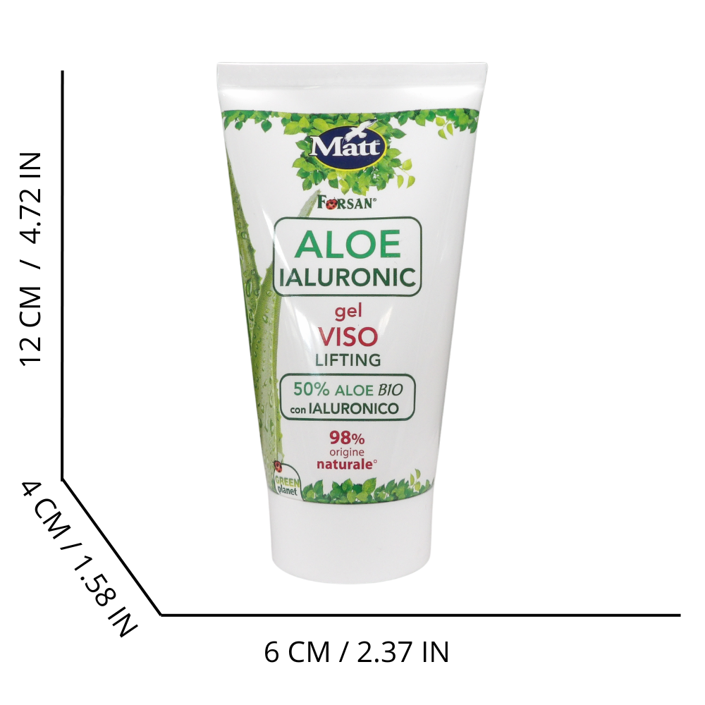 FORSAN, Gel Viso Lifting, ALOE Ialuronic. 50% Aloe Bio Con Ialuronico. 98% Naturale 50ml
