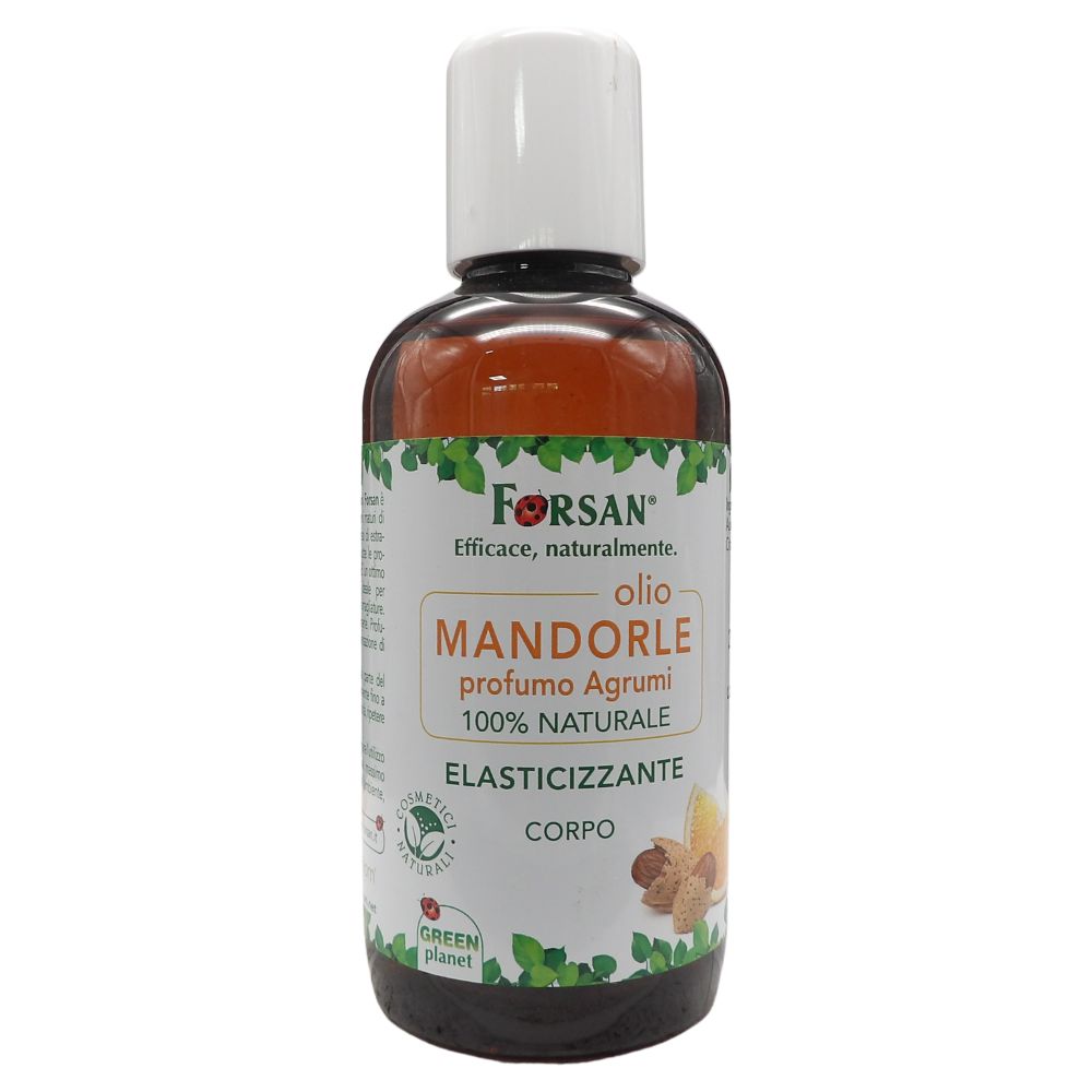 FORSAN, Olio MANDORLE Corpo, Profumo Agrumi. 100% Naturale, Elasticizzante 250ml