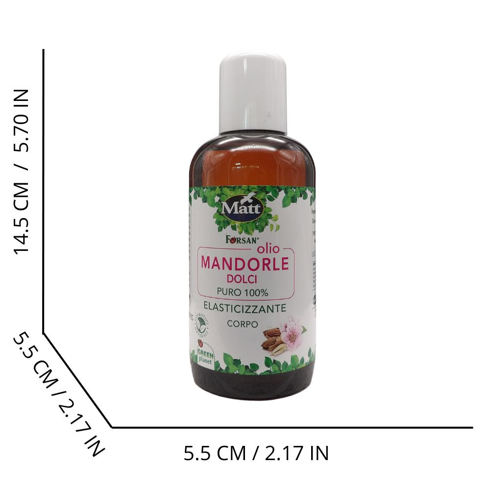 FORSAN, Olio MANDORLE Dolci Corpo. Puro 100%, Elasticizzante 250ml
