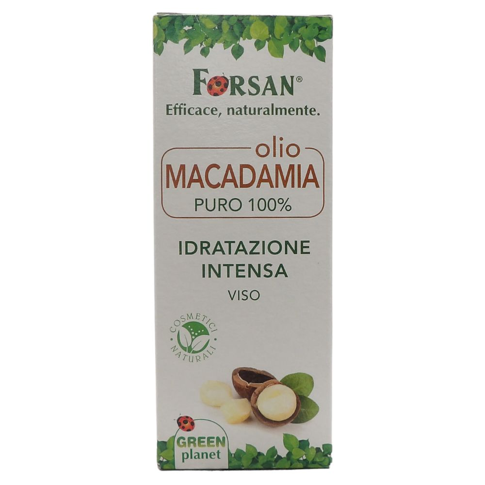 FORSAN, Olio di Macadamia Puro 100%, Viso. Idrataziona Intensa, Adatto Ad Ogni Tipo Di Pelle 100ml