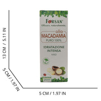 FORSAN, Olio di Macadamia Puro 100%, Viso. Idrataziona Intensa, Adatto Ad Ogni Tipo Di Pelle 100ml