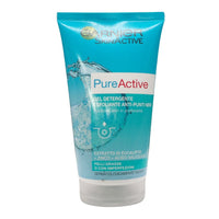 GARNIER Pure Active Gel Detergente Esfoliante Anti-Punti Neri per Pelli Grasse o con Imperfezioni, 150 ml