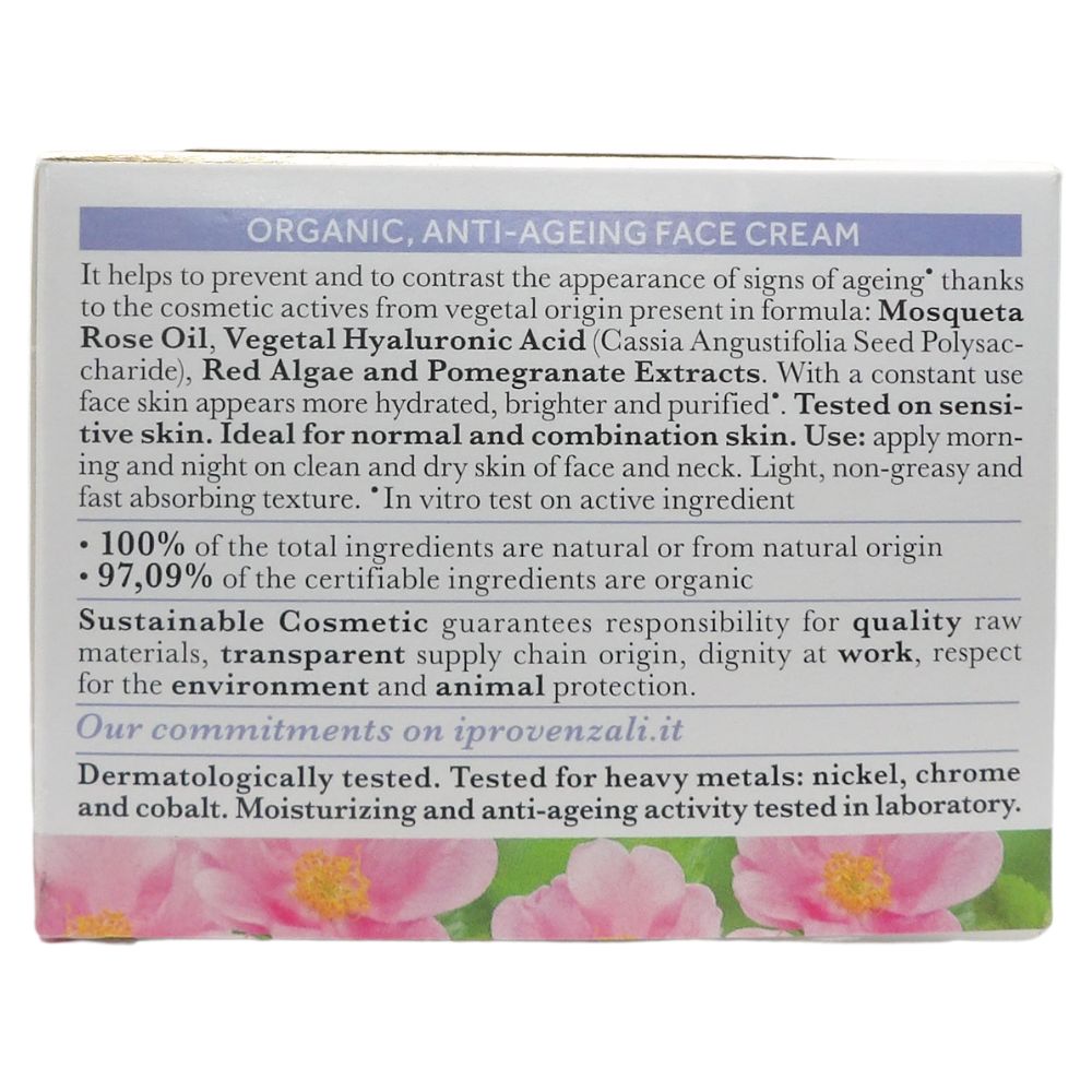 I PROVENZALI, Crema Viso Antietà Biologica Rosa Mosqueta, 50 ml