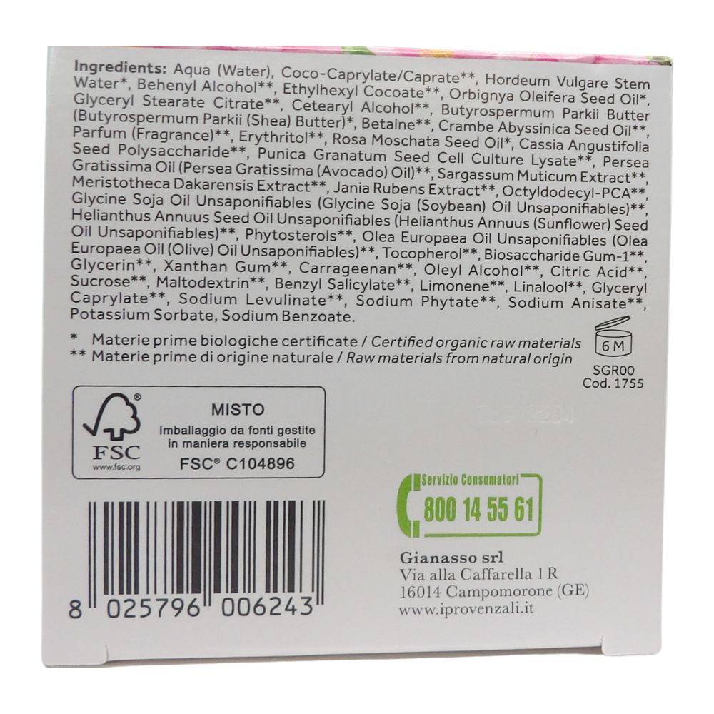 I PROVENZALI, Crema Viso Antietà Biologica Rosa Mosqueta, 50 ml