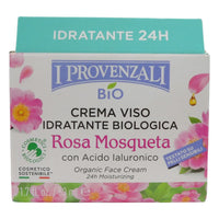 I PROVENZALI, Rosa Mosqueta Crema Viso 24h Biologica Idratante, con fitocollagene 50 ml