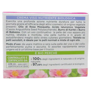 I PROVENZALI, ROSA MOSQUETA BIO CREMA VISO 24H NUTRIENTE PELLI NORMALI - MISTE 50 ML