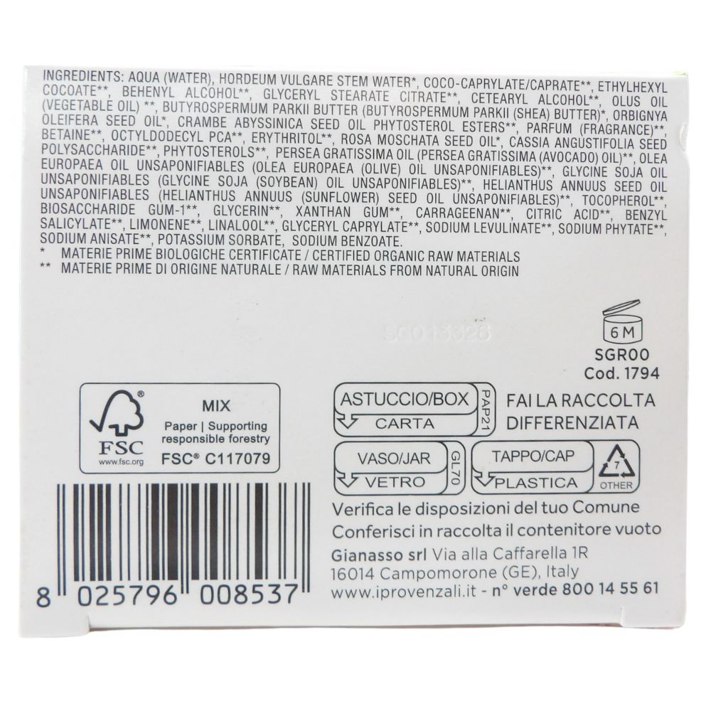 I PROVENZALI, ROSA MOSQUETA BIO CREMA VISO 24H NUTRIENTE PELLI NORMALI - MISTE 50 ML
