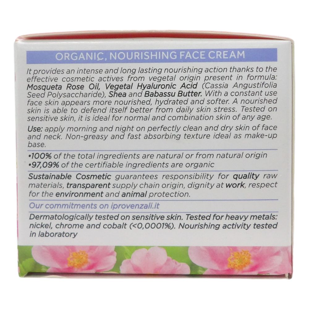 I PROVENZALI, ROSA MOSQUETA BIO CREMA VISO 24H NUTRIENTE PELLI NORMALI - MISTE 50 ML