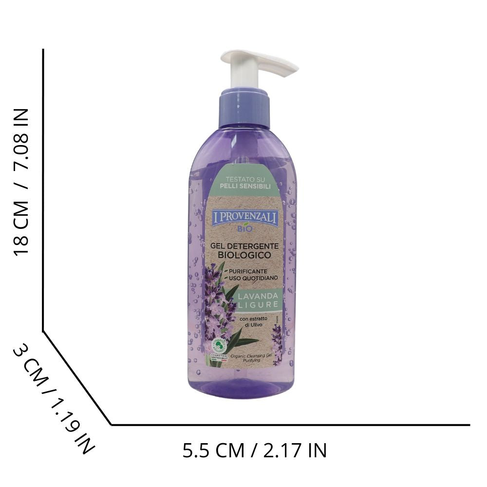 I PROVENZALI, Gel Detergente Biologico LAVANDA LIGURE Con Estratto Di Ulivo, Purificante e Per Uso Quotidiano 150ml