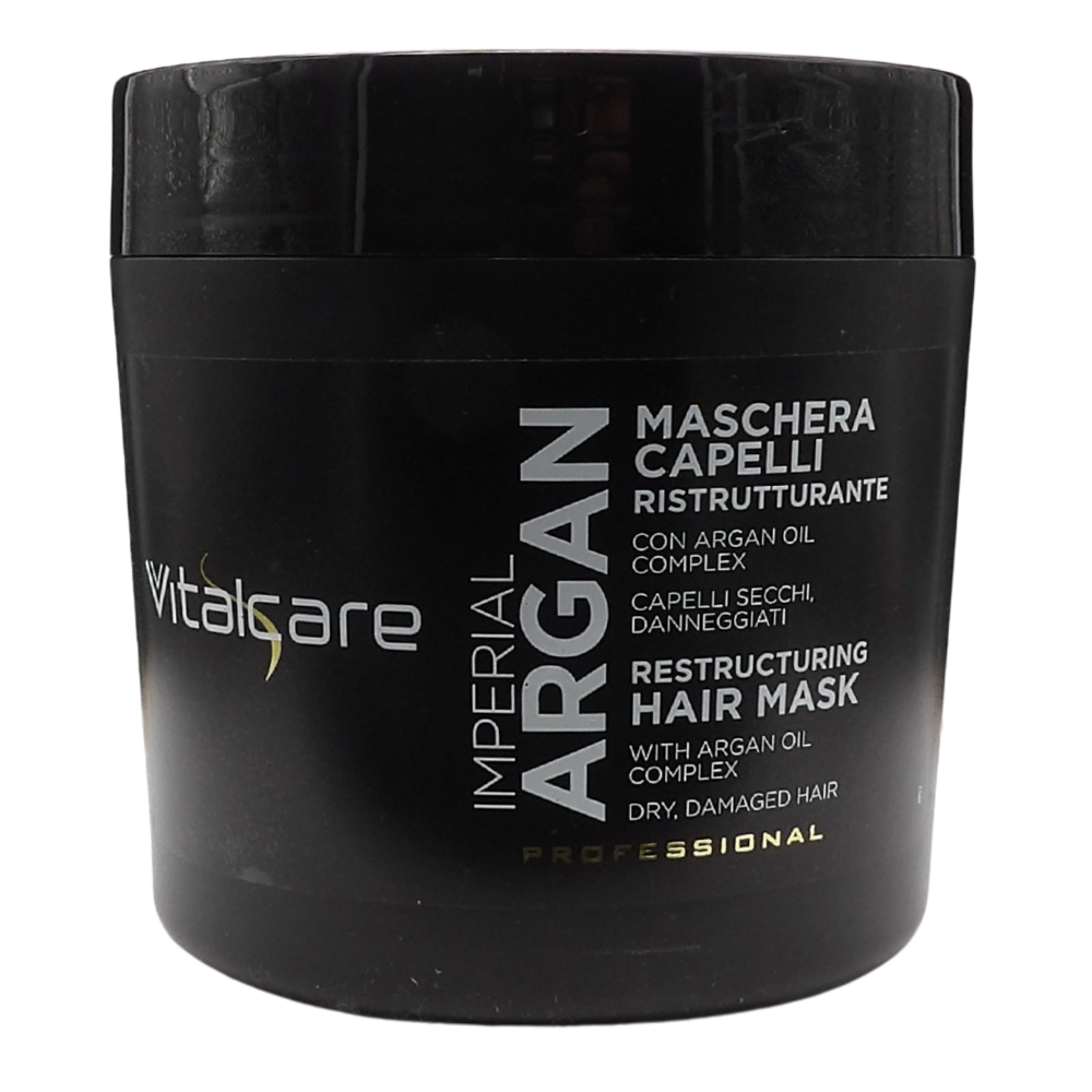 VITALCARE Imperial Argan - Maschera Capelli Ristrutturante per Capelli Secchi e Danneggiati, con Argan Oil Complex, Maschera Ristrutturante Capelli, 500 ml