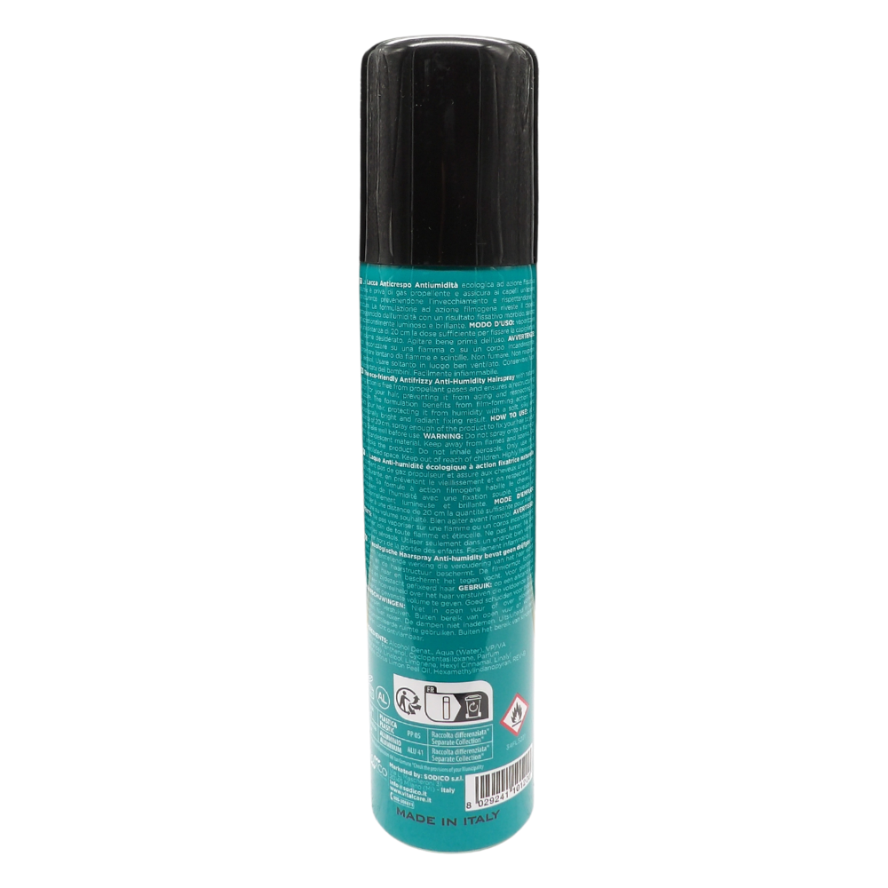 VITALCARE Anticrespo - Lacca Capelli Antiumidità, per Capelli Crespi e Indisciplinati, Lacca per Capelli Ecologica, Fissaggio Naturale, Senza Gas, 100 Ml