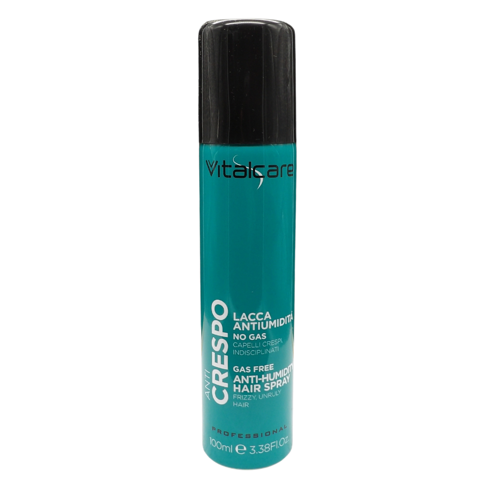 VITALCARE Anticrespo - Lacca Capelli Antiumidità, per Capelli Crespi e Indisciplinati, Lacca per Capelli Ecologica, Fissaggio Naturale, Senza Gas, 100 Ml