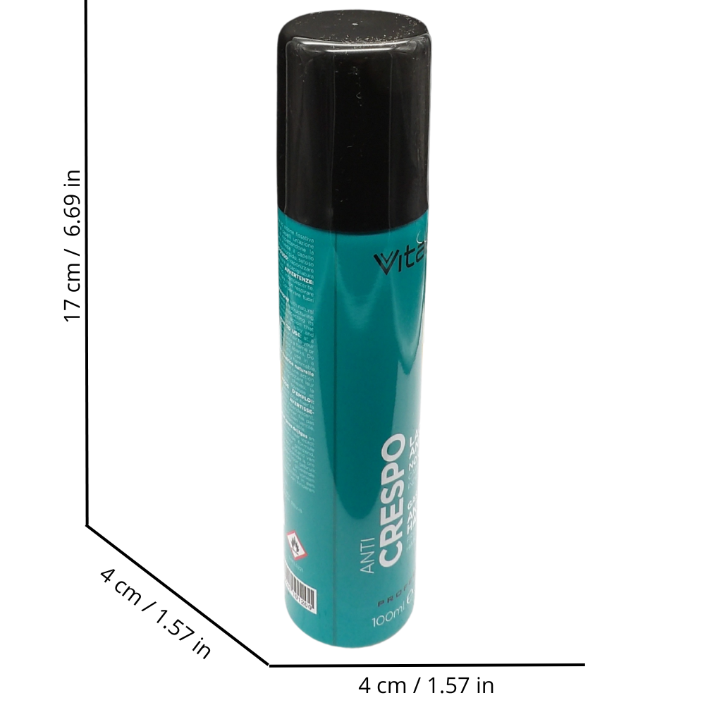 VITALCARE Anticrespo - Lacca Capelli Antiumidità, per Capelli Crespi e Indisciplinati, Lacca per Capelli Ecologica, Fissaggio Naturale, Senza Gas, 100 Ml
