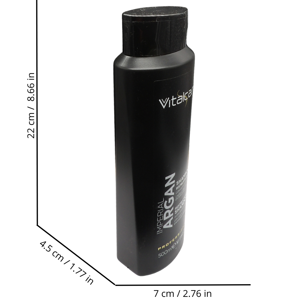 VITALCARE Shampoo Ristrutturante IMPERIAL ARGAN, Con Olio Di Argan, Per Capelli Secchi e Danneggiati 500ml