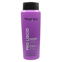 VITALCARE Shampoo PRO LISCIO Disciplinante Per Capelli Crespi, Difficili Da Lisciare. Con Cheratina e Olio Di Avocado 500ml