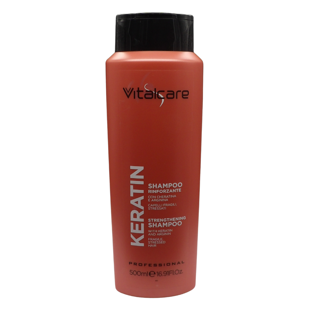 VITALCARE Keratin Oil Shampoo - Cheratina E Proteine Capelli Fragili E Stressati, 500 Millilitro