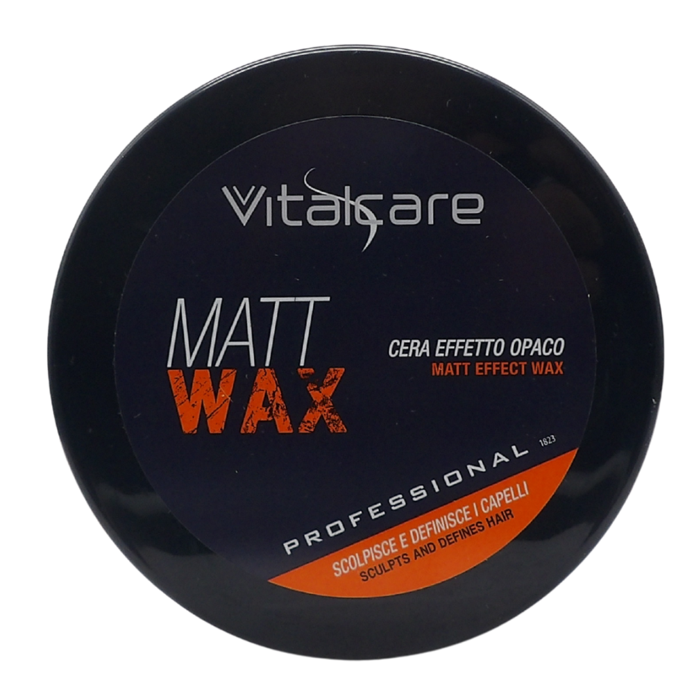 VITALCARE Cera Con Effetto Opaco, Matt Wax, Cera Per Capelli Uomo Professionale, Per Capelli Più Scolpiti e Definiti, ON HAIR 100ml