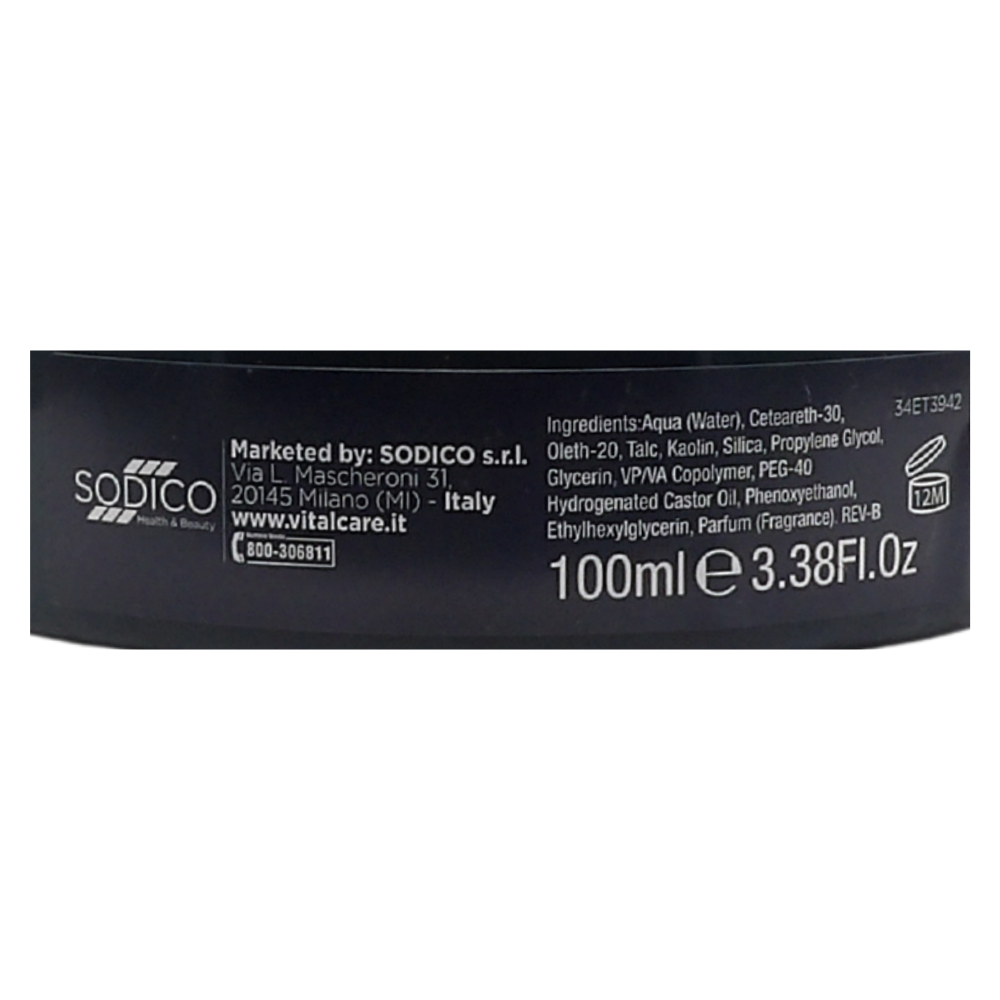 VITALCARE Cera Con Effetto Opaco, Matt Wax, Cera Per Capelli Uomo Professionale, Per Capelli Più Scolpiti e Definiti, ON HAIR 100ml