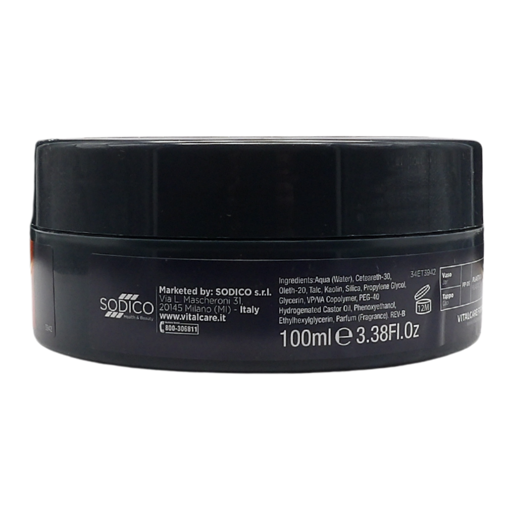 VITALCARE Cera Con Effetto Opaco, Matt Wax, Cera Per Capelli Uomo Professionale, Per Capelli Più Scolpiti e Definiti, ON HAIR 100ml