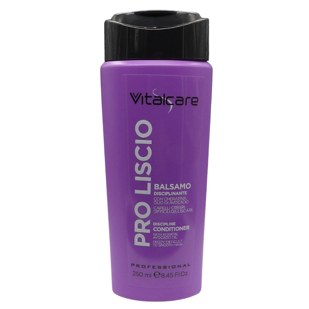 VITALCARE Balsamo Disciplinante PRO LISCIO, Con Cheratina e Olio Di Avocado. Per Capelli Crespi o Difficili Da Lisciare 250ml