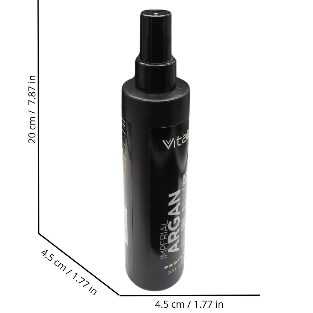 VITALCARE Imperial Argan - Balsamo Ristrutturante Spray per Capelli Secchi e Danneggiati, Senza Risciacquo, con Argan Oil Complex, Capelli più Morbidi e Luminosi, 200 ml