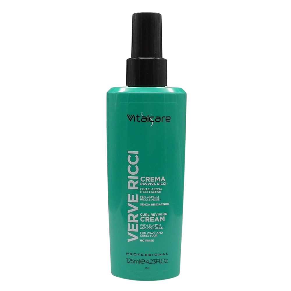 VITALCARE Professional Verve Ricci Crema Ravviva Ricci 125 ml è un trattamento senza risciacquo specificamente formulato per definire, esaltare e proteggere i capelli ricci o mossi dall'effetto crespo