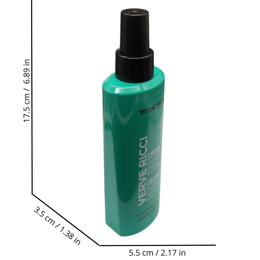 VITALCARE Professional Verve Ricci Crema Ravviva Ricci 125 ml è un trattamento senza risciacquo specificamente formulato per definire, esaltare e proteggere i capelli ricci o mossi dall'effetto crespo