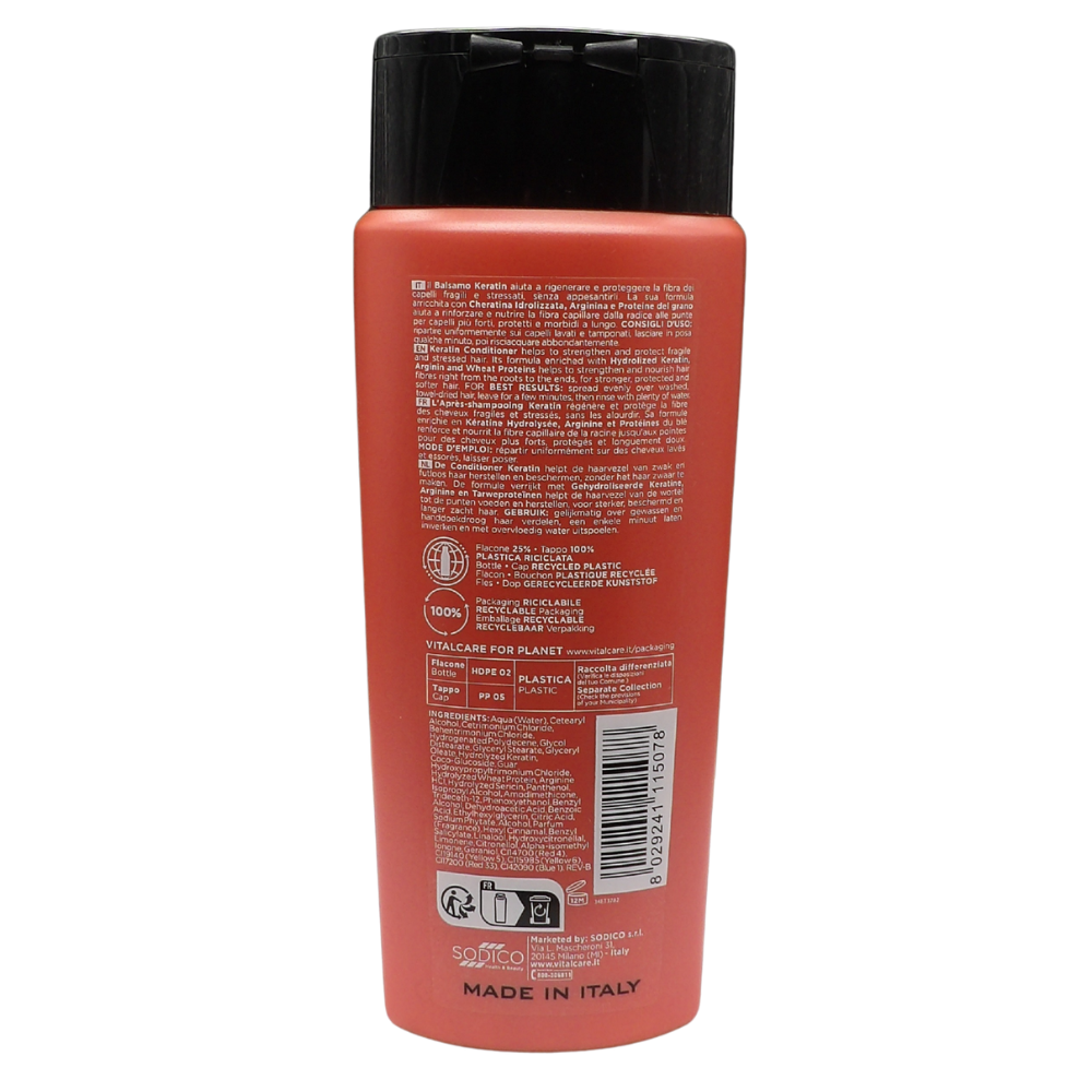 VITALCARE Balsamo Professionale 250 ml. Keratin Rinforzante