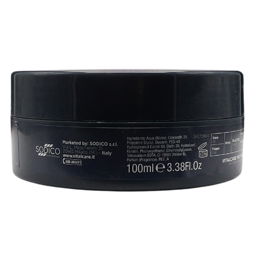 VITALCARE Cera Con Effetto Brillante, Water Wax, Cera Per Capelli Uomo Professionale, Per Capelli Più Scolpiti e Definiti 100ml