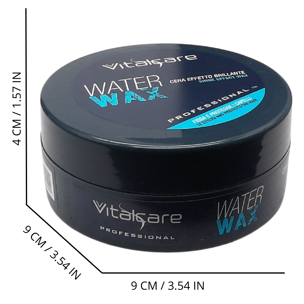VITALCARE Cera Con Effetto Brillante, Water Wax, Cera Per Capelli Uomo Professionale, Per Capelli Più Scolpiti e Definiti 100ml