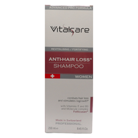 VITALCARE Swiss - Shampoo Anticaduta Donna, Shampoo Rivitalizzante e Fortificante, Contrasta la Caduta dei Capelli, con Vitamine E, B3 e Complesso di Molecole Follicusan, 250 ml