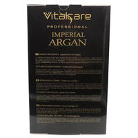 VITALCARE CONFEZIONE CRYSTAL KIT IMPERIAL ARGAN, Shampoo Rinforzante 250 ml, Trattamento Ristrutturante 100 ml, più Spazzola Sciogli Nodi.