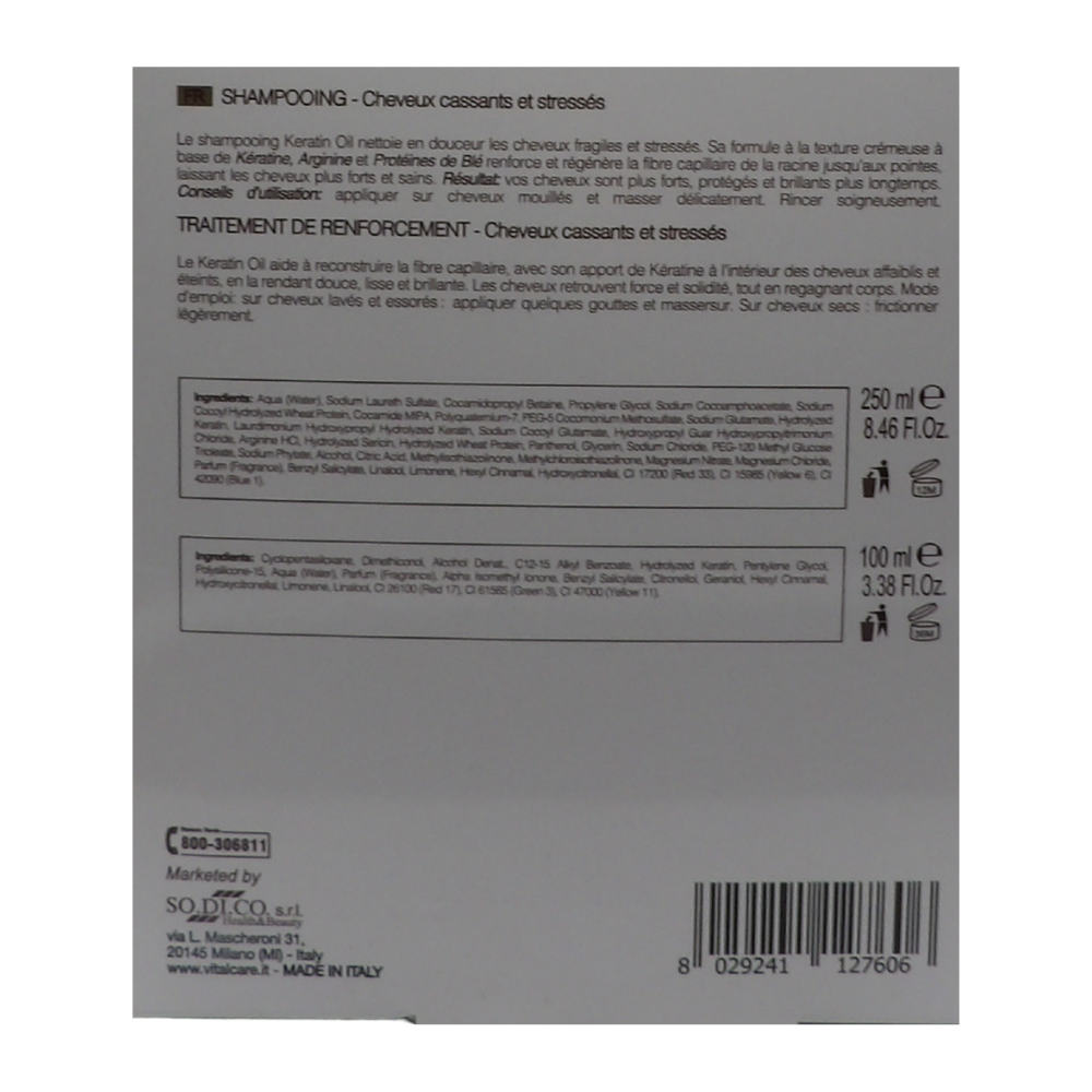 VITALCARE  confezione idea regalo CRYSTAL keratin