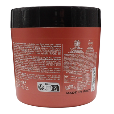 VITALCARE Keratin - Maschera Capelli Rinforzante, per Capelli Fragili e Stressati, con Cheratina e Arginina, per Capelli più Forti e Morbidi, 500 ml
